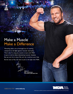 Triple H joins the MDA Muscle Team