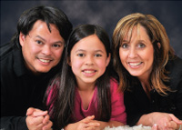 Abbey Umali and her parents, Joel and Wendy