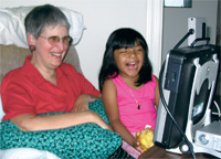 Mother and Daughter laughing