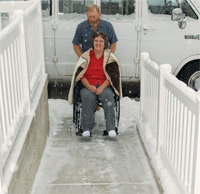 Snowy walkway
