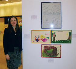Kaufmann, with artwork contributed by her patients.