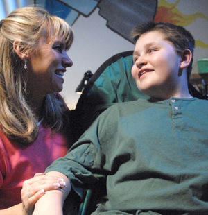 Doriann Myers with her son, Tyler