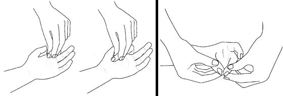 Illustration of an exercise for the fingers