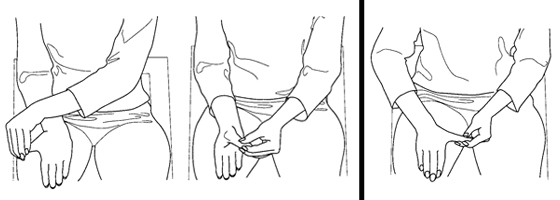 Illustration of exercises for the hand and wrist