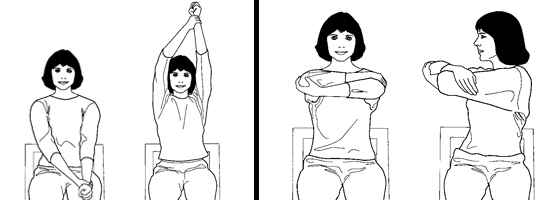 Illustration of a shoulder exercise