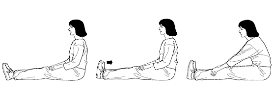 Illustrations of basic stretches