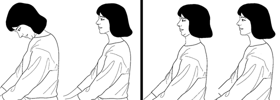 Illustrations of basic stretches