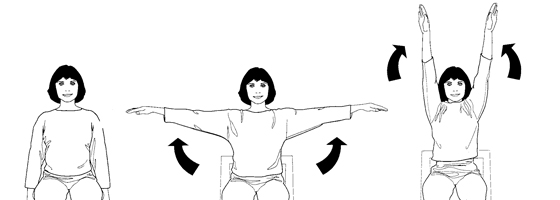 Illustrations of basic stretches