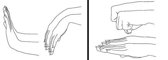 Illustrations of basic stretches