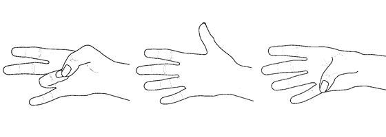 Illustrations of basic stretches