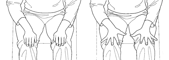 Illustrations of basic stretches