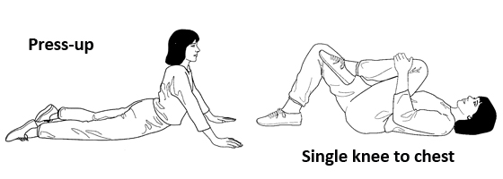 Illustrations of basic stretches