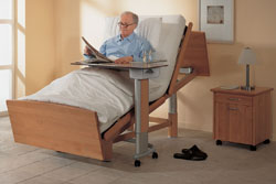 Hertz Supply’s Volker health care beds come with adjustments for height, head and legs, plus recliner positioning, hidden casters and other customizable features.
