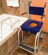 Commode-shower-tub chair: Go Mobility