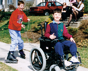Two boys playing
