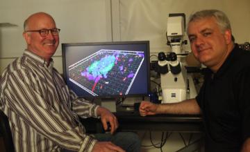 Paul Brehm (CMS) with Dr. Mike Linhoff