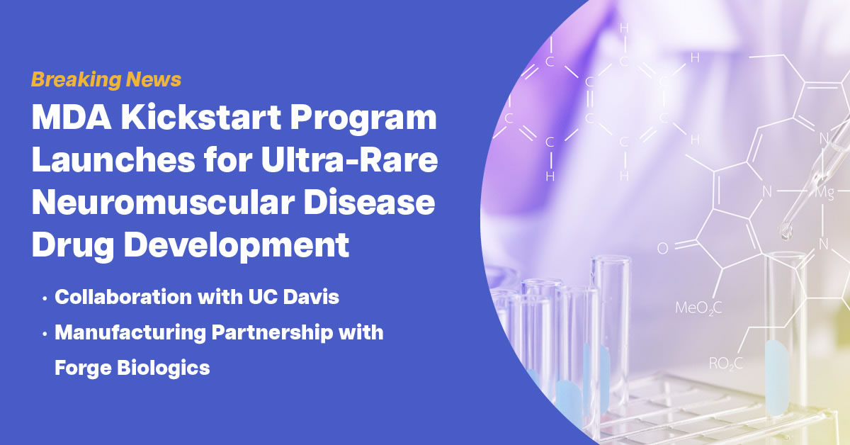 MDA Kickstart Program for drug development for extremely rare neuromuscular diseases launched